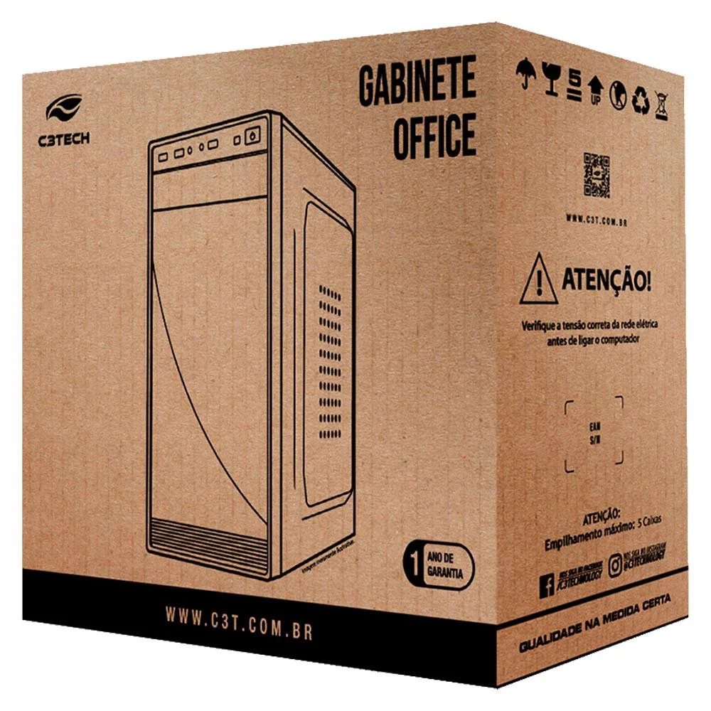 Imagem 2 de 4 do produto Gabinete Micro-atx C3tech Mt-36bk Sem Fonte