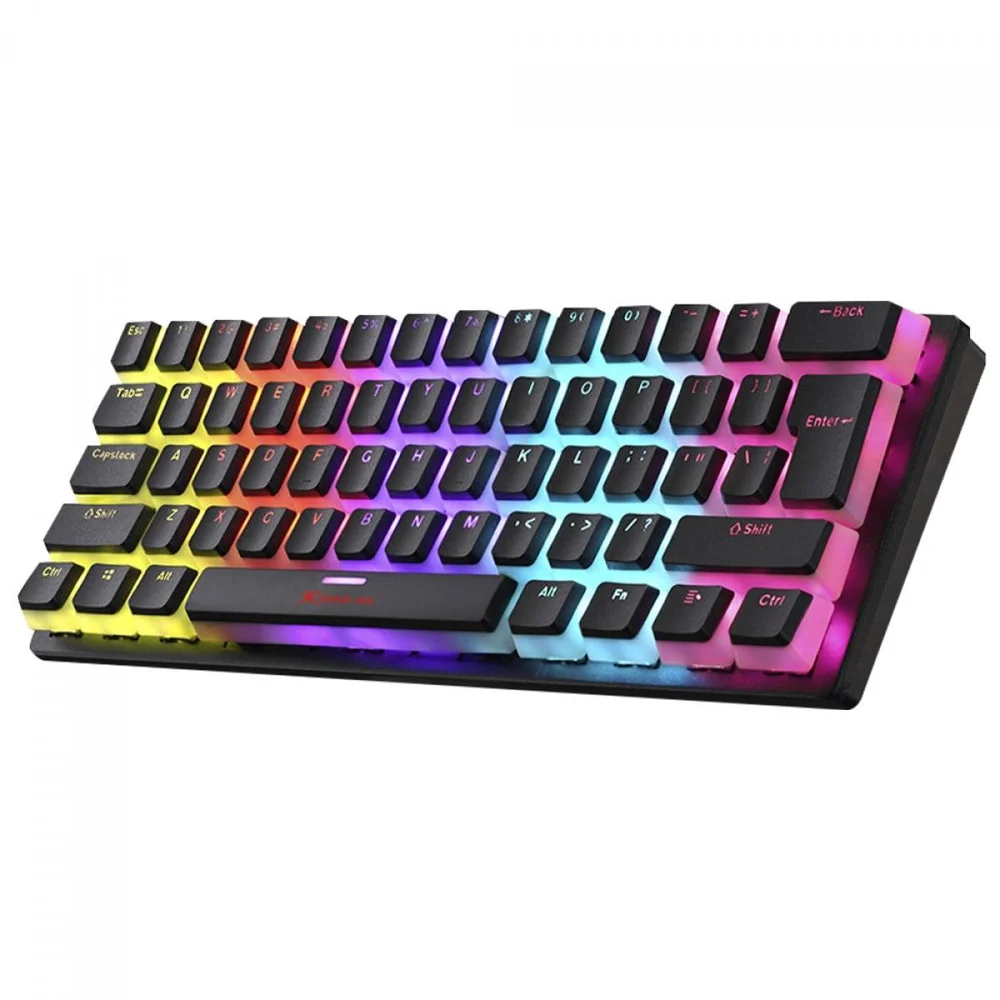 Teclado Mecânico Gamer Xtrike Me Gk-985p Pudding, Rainbow, Switch Blue, Iso, 60%, Preto Teclado Mecânico Gamer Xtrike Me Gk-985p Pudding, Rainbow, Switch Blue, Iso, 60%, Preto