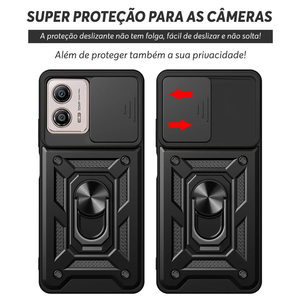 Imagem 4 de 5 do produto Capa Militar P/ Motorola Moto G23 - Capinha Case Protetora Anti Impacto Queda Armadura Resistente