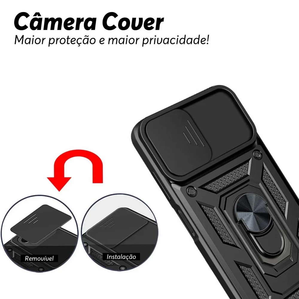 Imagem 4 de 5 do produto Capa Militar P/ Motorola Moto Edge 20 Fusion - Capinha Case Protetora Anti Impacto Queda Armadura Resistente