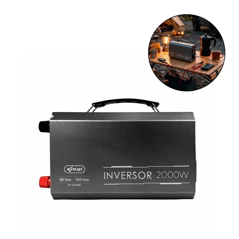 Inversor De Tensão 2000w 24v 110v Onda Senoidal Veicular Inversor De Tensão 2000w 24v 110v Onda Senoidal Veicular