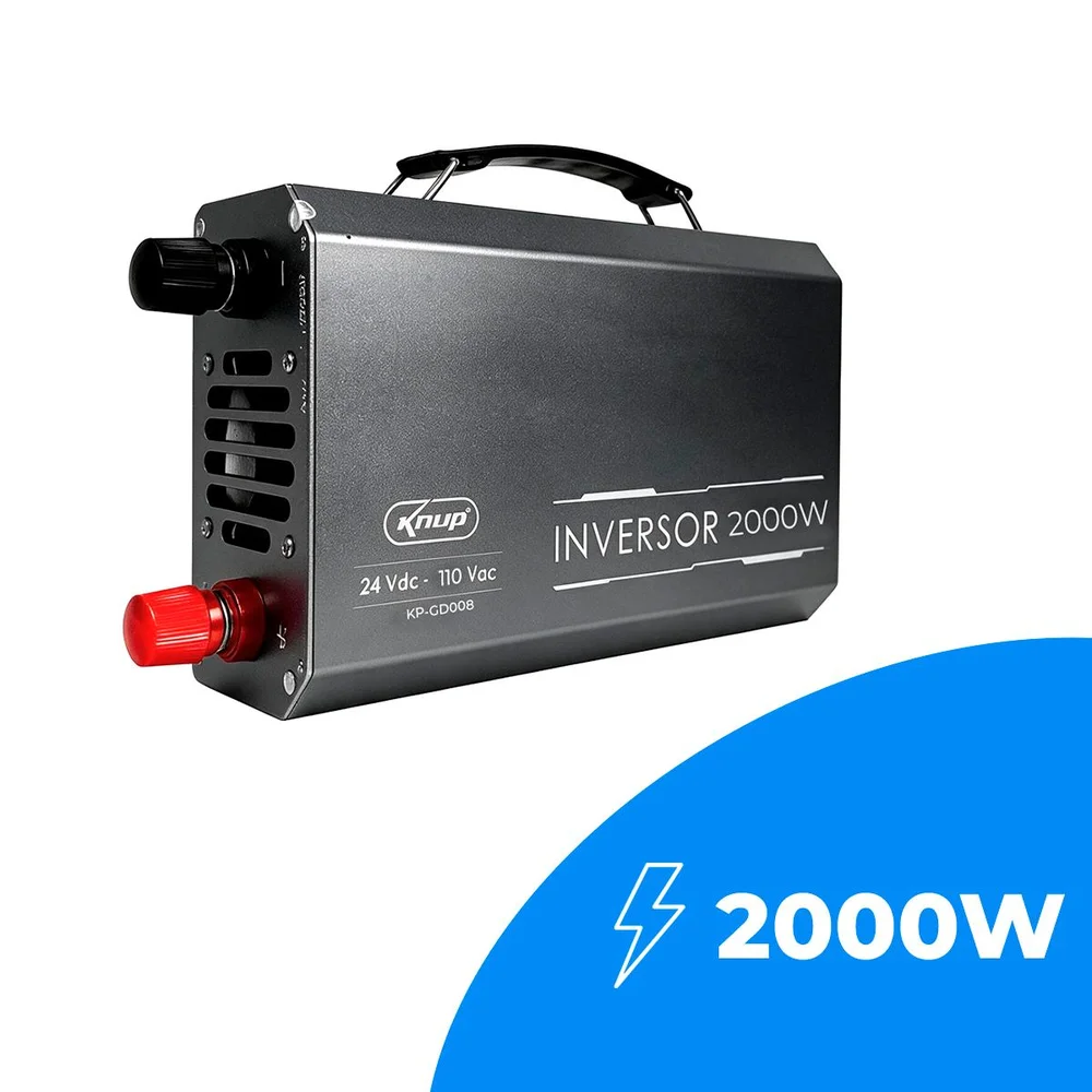 Inversor De Tensão 2000w 24v 110v Onda Senoidal Veicular Inversor De Tensão 2000w 24v 110v Onda Senoidal Veicular