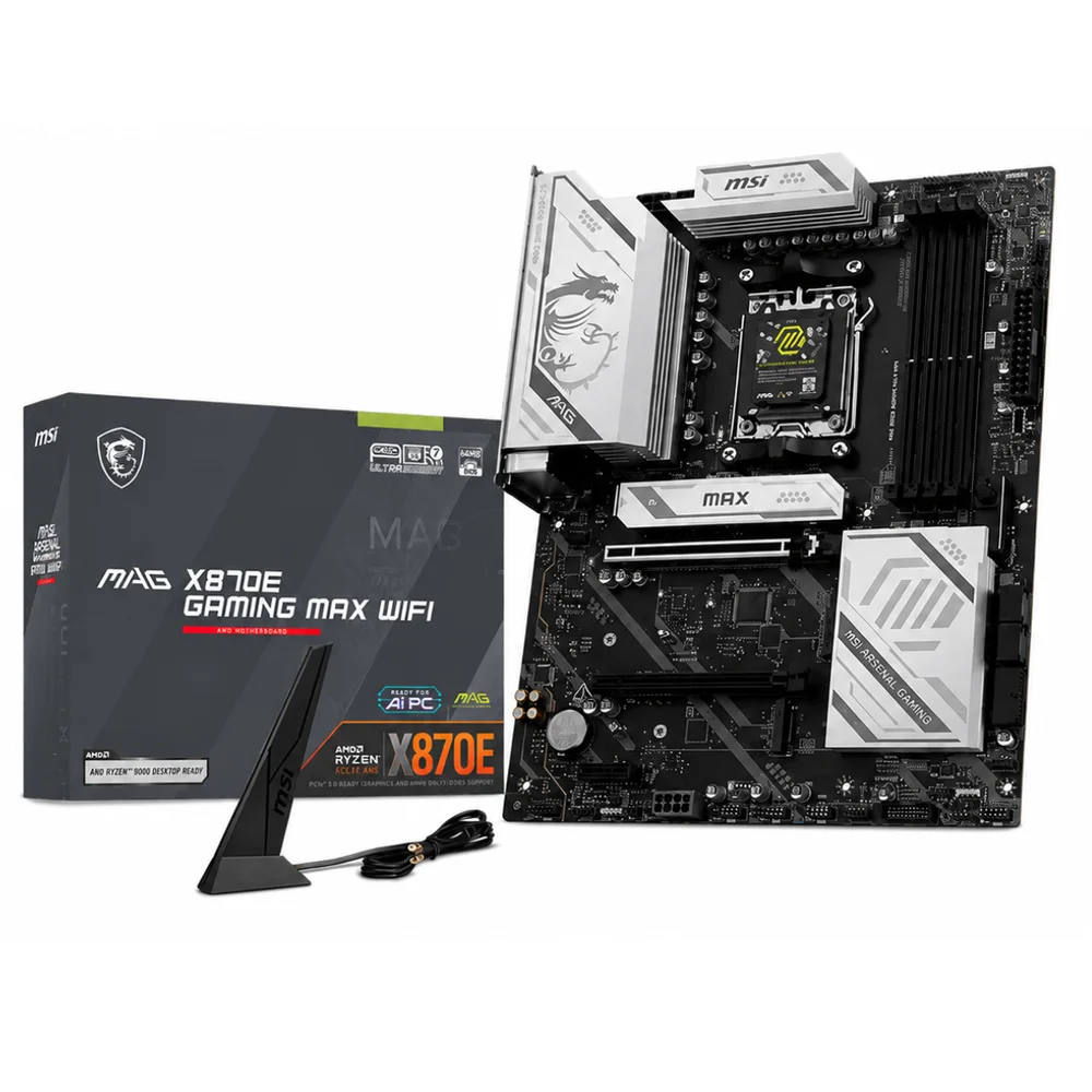 Placa Mãe Msi Mag X870e Gaming Max Wifi Ddr5 Amd 911-7e86-008 Placa Mãe Msi Mag X870e Gaming Max Wifi Ddr5 Amd 911-7e86-008