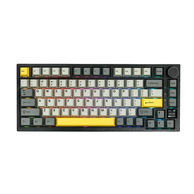 Teclado Gamer Ajazz Ak820 Pro Tela Tft Botão Rotativo RGB