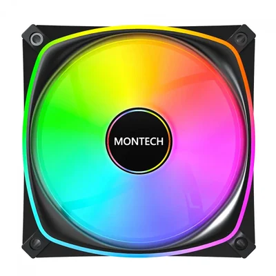 Cooler Para Gabinete Montech Ax120 Pro, ARGB, 120mm, Preto