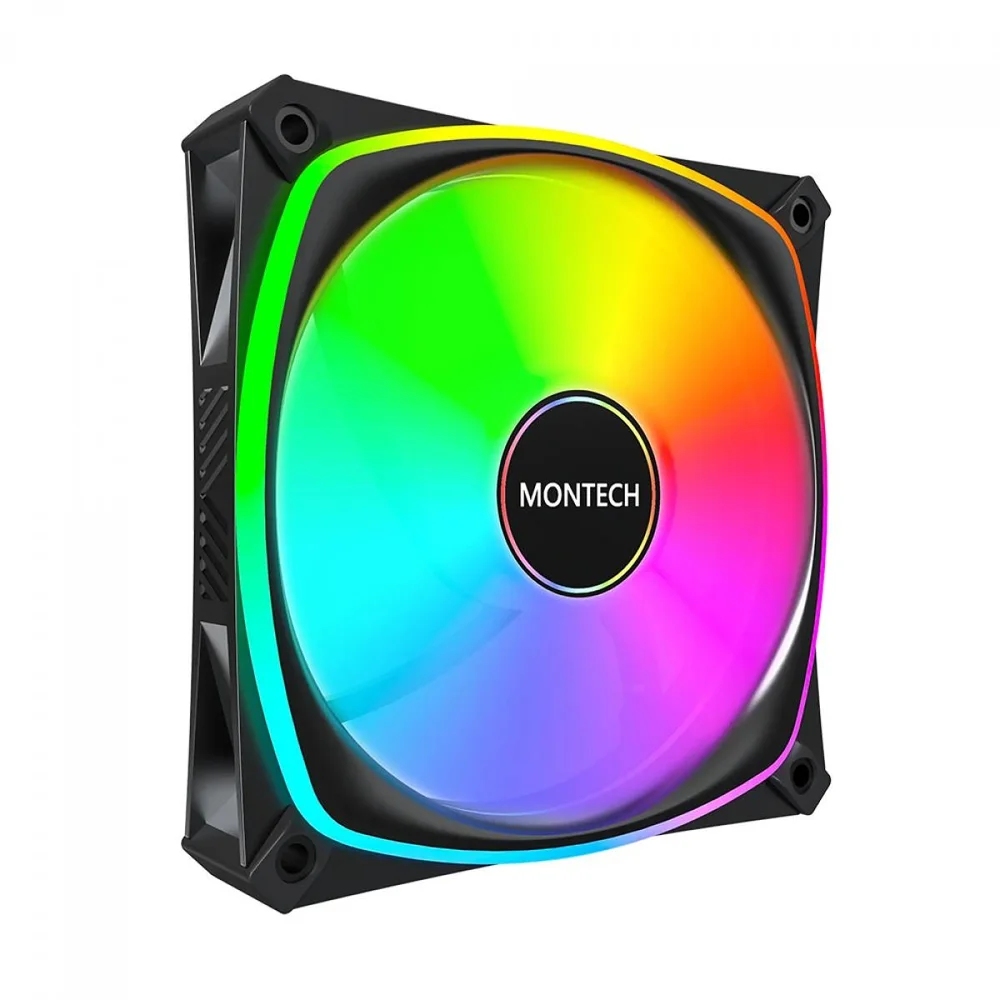Imagem 5 de 5 do produto Cooler Para Gabinete Montech Ax120 Pro, ARGB, 120mm, Preto