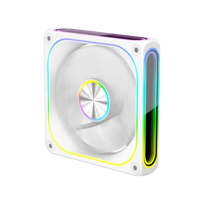 Cooler Fan Mirror Moon Led Infinito, Pwm 4 Pinos, ARGB 5v 3 Pinos, 120mm, Branco, Coolmoon CM-MM-W