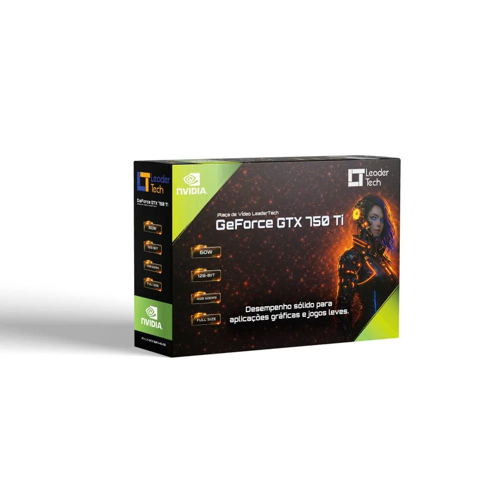 Imagem 2 de 3 do produto Placa De Vídeo Leadertech Geforce Gtx 750 Ti 4gb GDDR5 128 Bits - Pv-lt-gtx750ti-4g-d5