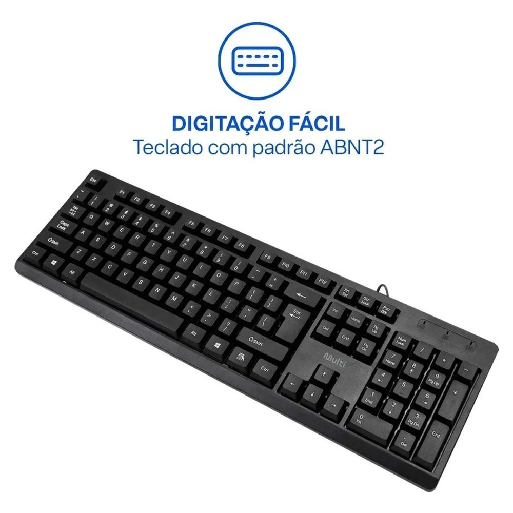 Imagem 3 de 5 do produto Kit Teclado E Mouse Multi Cf600 Usb Tc609 Preto