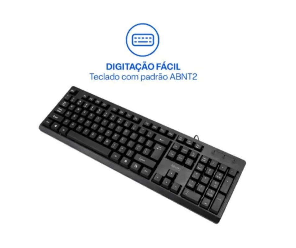 Imagem 4 de 5 do produto Kit Teclado E Mouse Multi Cf600 Usb Tc609 Preto