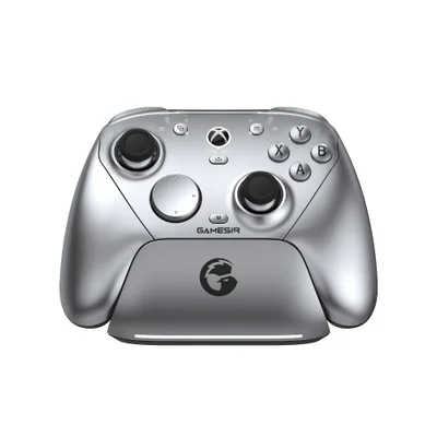 Controle Gamesir G7 Pro Sem Fio, Sticks Tmr, Gatilhos Hall, 1000hz, Giroscópio, Base De Carga, XBOX Series X|s, One, PC E Android - Metallic Silver
