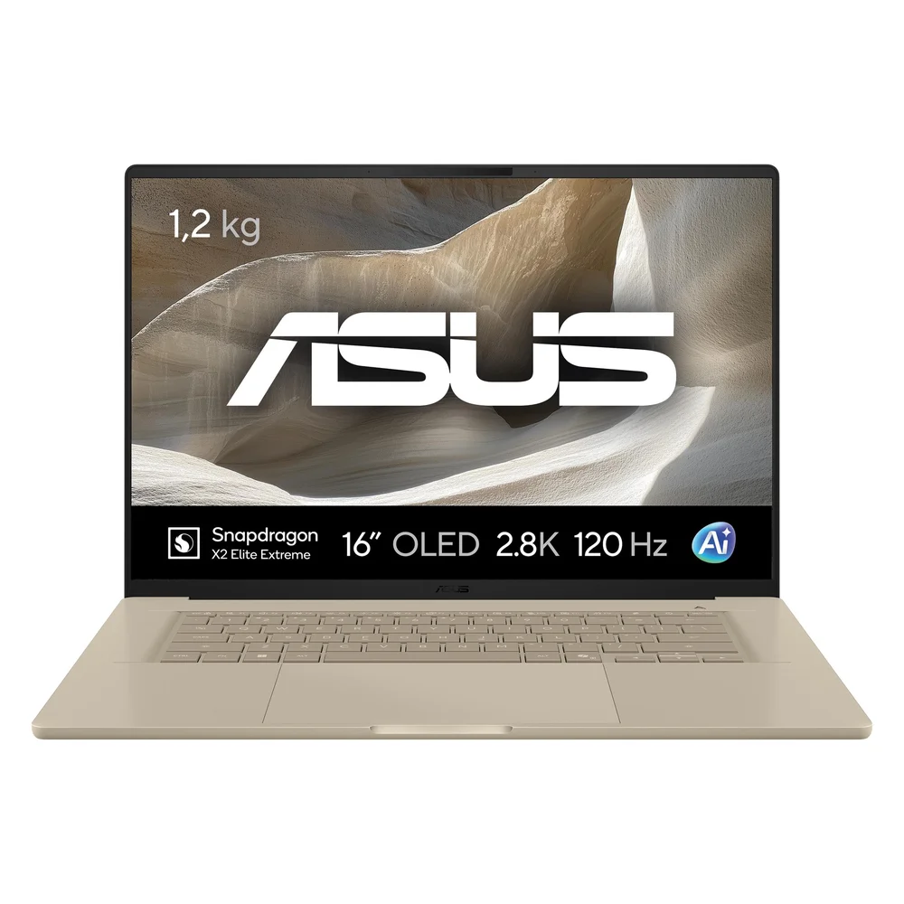 Imagem 2 de 5 do produto Notebook Asus Zenbook A16 Sq130w Snapdragon X2 Elite Extreme 24gb Ram 512gb SSD WINDOWS 11 Home 16" OLED 2.8k 120 Hz