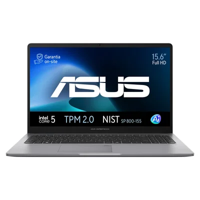 Notebook Asus Expertbook P1, Intel Core 5, 8 Gb Ram, 512 Gb, WINDOWS 11 Home, Tela De 15.6", Misty Grey