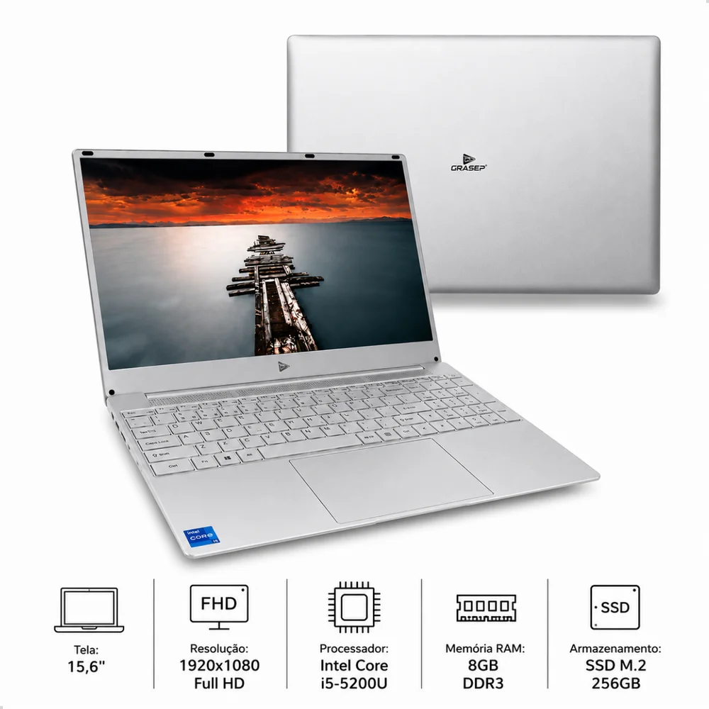 Notebook 156 Full Hd i5 8GB SSD 256gb Wifi