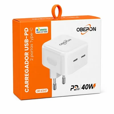 Carregador Usb - 2 Portas Tipo C