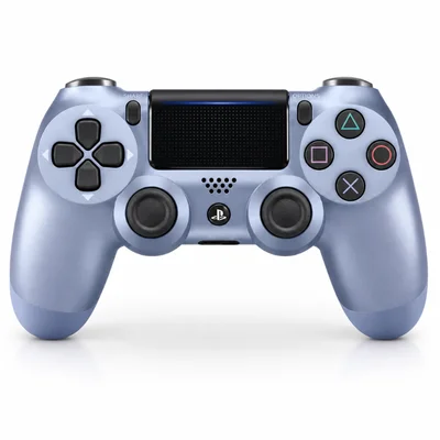 Controle Sem Fio Compatível Com Play4 Ps4 Playstation 4 / Slim / Pro / PC E Smart Tvs Samsung Recarregável Azul Titânium
