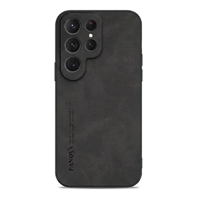 Brcshop | Capinha Samsung Galaxy S26 Ultra Aveludada Suede - Capa Protetora Anti Impacto Toque Macio - Cor: Preto