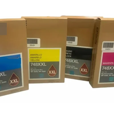 Kit 4 Cartuchos 748xxl Preto E Coloridos Wf-6090 Wf-6590