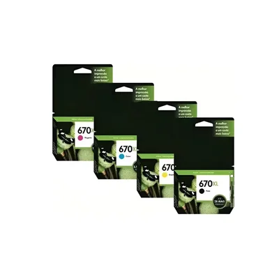 Kit 4 Cartuchos 670xl 3525 5525 4615 4625