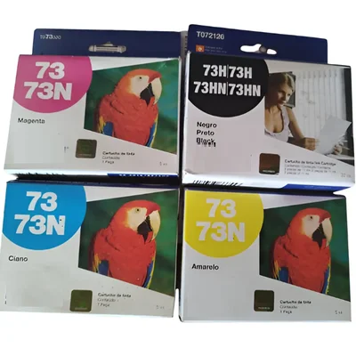 Kit Cartuchos Epson 73n Preto E Coloridos