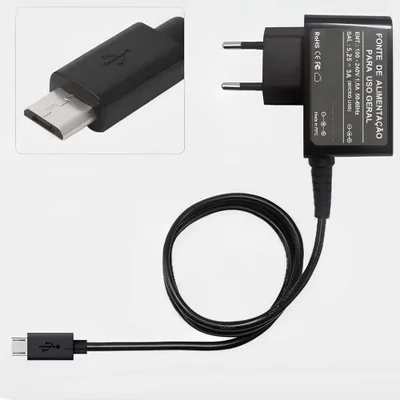 Fonte P/ Tablet Surface 5.25v 3a Micro Usb P/ Mm894 Maismania
