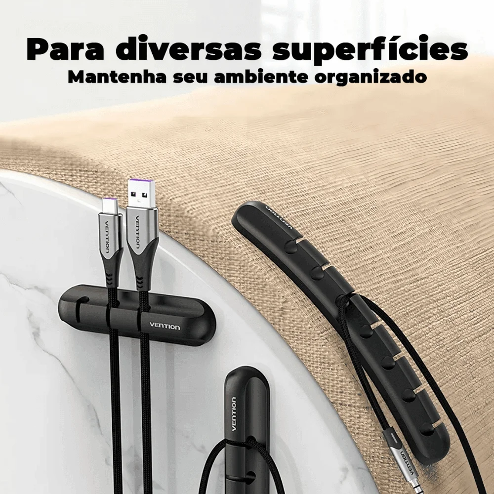 Imagem 4 de 5 do produto Organizadores De Cabos Mesa Superfície Vention Até 7 Cabos