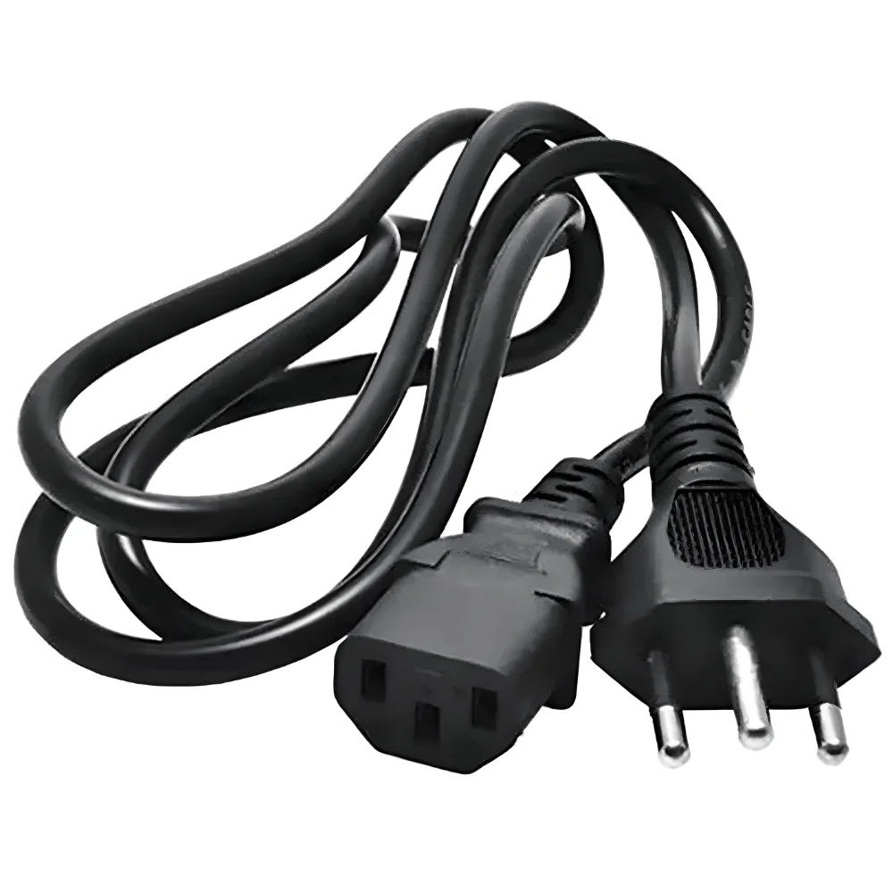 Imagem 4 de 4 do produto Cabo De Força Energia Tripolar 1.2 Mt Bivolt Para Fonte PC