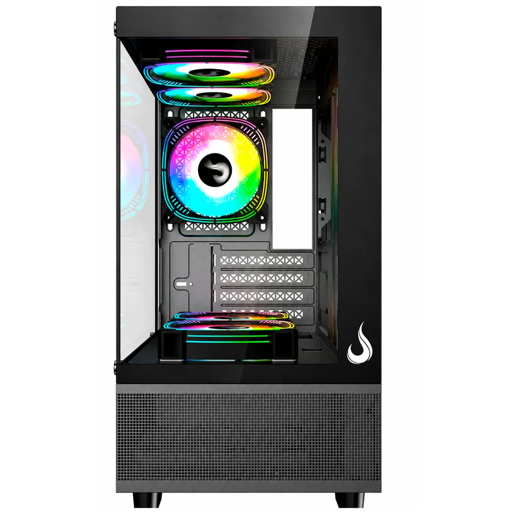 Imagem 4 de 4 do produto Gabinete Gamer Rise Mode Crystal Glass 02, Mid Tower, Sem Fan, Preto - Rm-ca-cy-02-fb