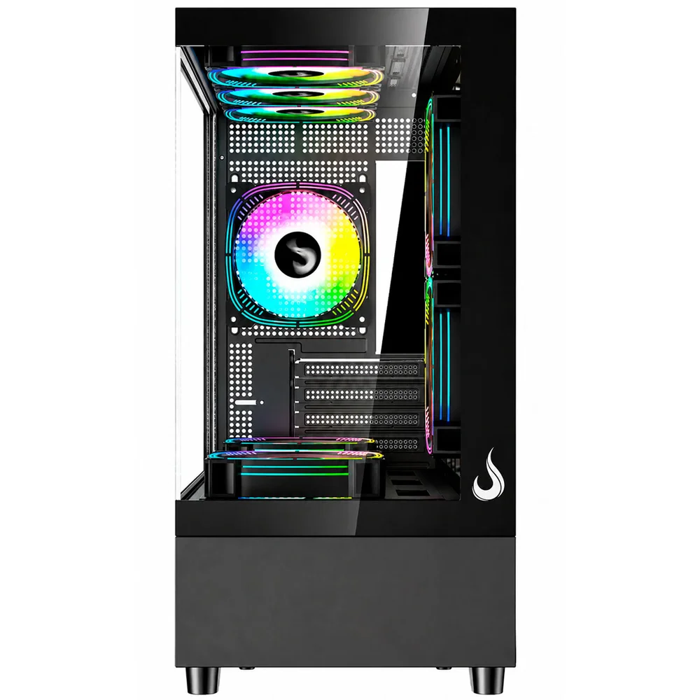 Imagem 2 de 4 do produto Gabinete Gamer Rise Mode Crystal Glass 03, Mid Tower, Preto - Rm-ca-cy-03-fb