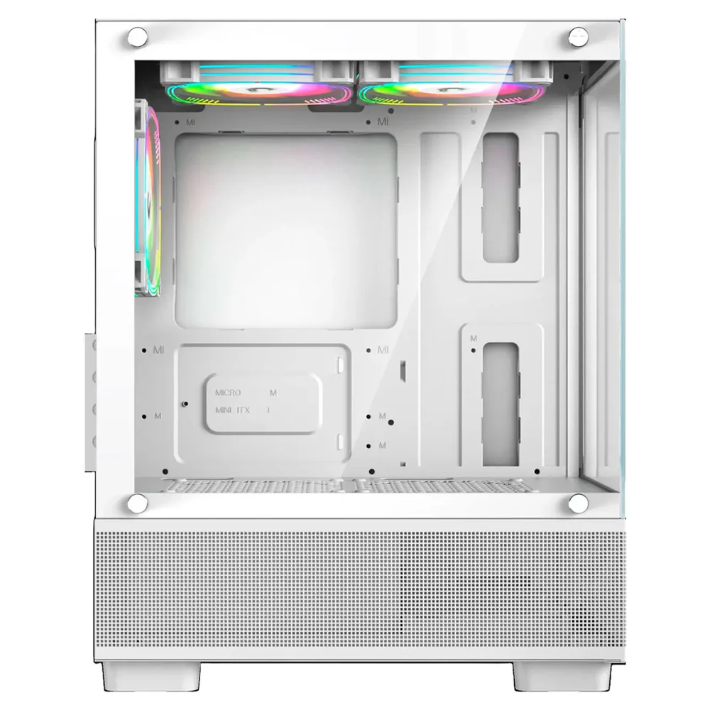 Imagem 2 de 4 do produto Gabinete Gamer Rise Mode Crystal Glass 02, Mid Tower, Sem Fan, Branco - Rm-ca-cy-02-fw