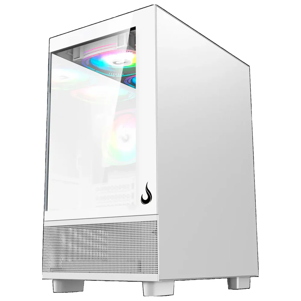 Imagem 3 de 4 do produto Gabinete Gamer Rise Mode Crystal Glass 02, Mid Tower, Sem Fan, Branco - Rm-ca-cy-02-fw