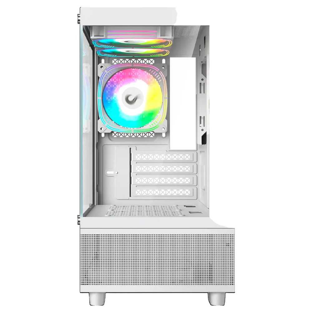 Imagem 4 de 4 do produto Gabinete Gamer Rise Mode Crystal Glass 02, Mid Tower, Sem Fan, Branco - Rm-ca-cy-02-fw