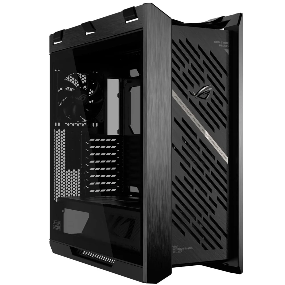 Imagem 4 de 5 do produto Gabinete Gamer Asus Rog Strix Helios Ii Gx601s Black, Mid Tower, Vidro Temperado, Atx, Sem Fonte, Com 4 Fans, Preto, 90dc00w0-b30000