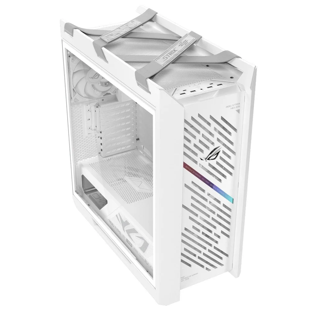Gabinete Gamer Asus Rog Strix Helios Ii White, RGB, Mid Tower, Vidro Temperado, Atx, Sem Fonte, Com 4 Fans, Branco, 90dc00w3-b30000 Gabinete Gamer Asus Rog Strix Helios Ii White, RGB, Mid Tower, Vidro Temperado, Atx, Sem Fonte, Com 4 Fans, Branco, 90dc00w3-b30000