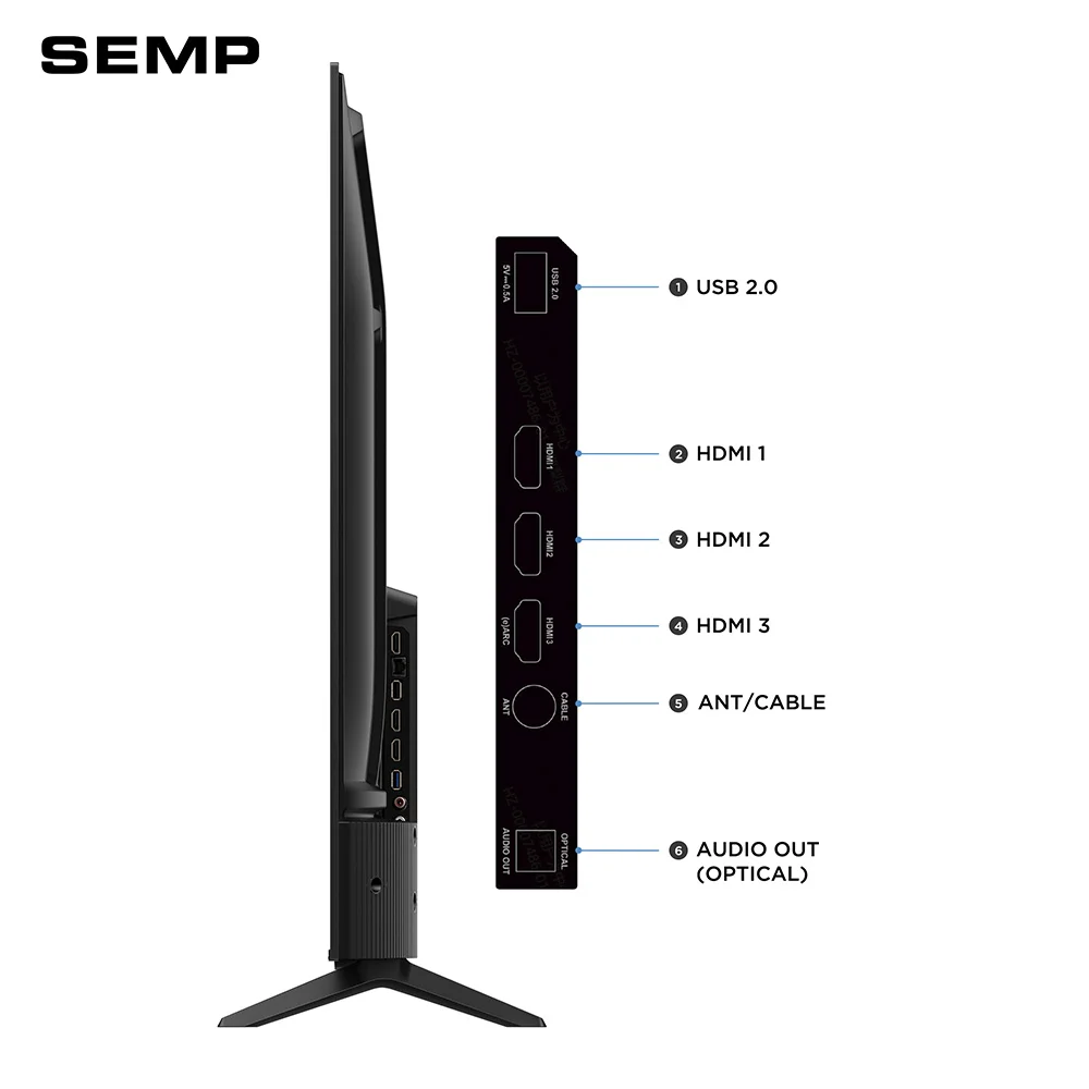 Imagem 2 de 5 do produto Smart TV Semp 55 Polegadas LED 4K S62R Roku TV Wi-Fi HDR10 Dolby Audio Brilho até 270 Nits 55S62R