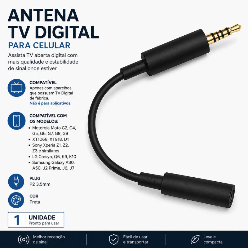 Imagem 5 de 5 do produto Antena Tv Digital Para Celular