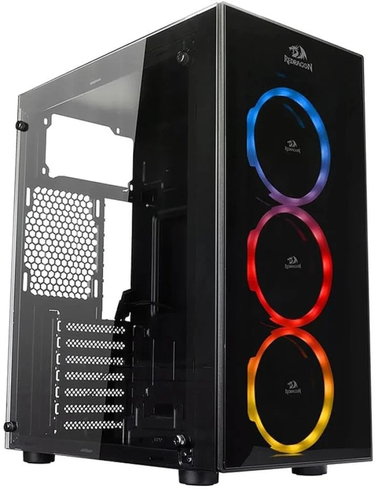 Gabinete Gamer Redragon Thundercracker Preto Vidro Temperado Mid Tower C/ Janela - Gc-605 Gabinete Gamer Redragon Thundercracker Preto Vidro Temperado Mid Tower C/ Janela - Gc-605