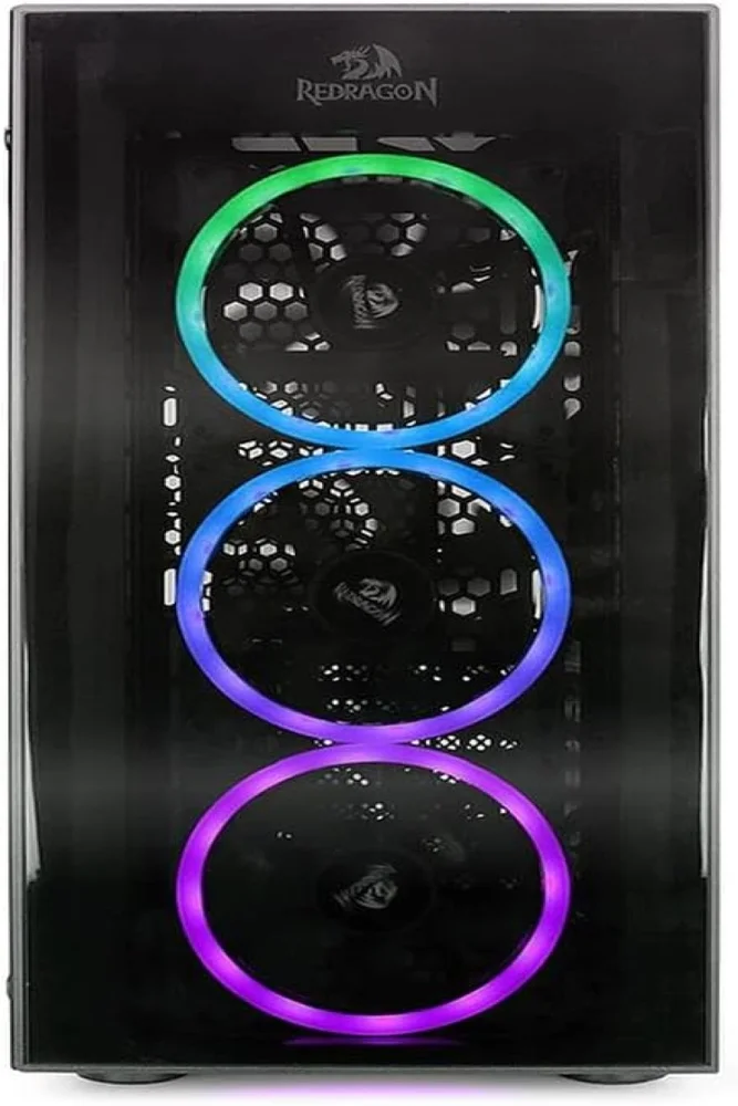 Gabinete Gamer Redragon Thundercracker Preto Vidro Temperado Mid Tower C/ Janela - Gc-605 Gabinete Gamer Redragon Thundercracker Preto Vidro Temperado Mid Tower C/ Janela - Gc-605