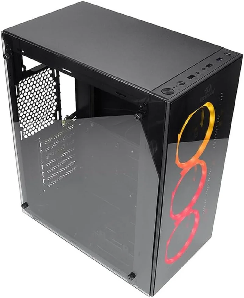 Gabinete Gamer Redragon Thundercracker Preto Vidro Temperado Mid Tower C/ Janela - Gc-605 Gabinete Gamer Redragon Thundercracker Preto Vidro Temperado Mid Tower C/ Janela - Gc-605