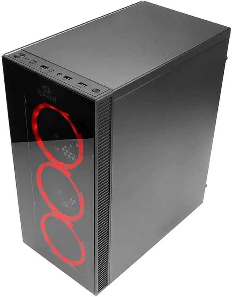 Gabinete Gamer Redragon Thundercracker Preto Vidro Temperado Mid Tower C/ Janela - Gc-605 Gabinete Gamer Redragon Thundercracker Preto Vidro Temperado Mid Tower C/ Janela - Gc-605