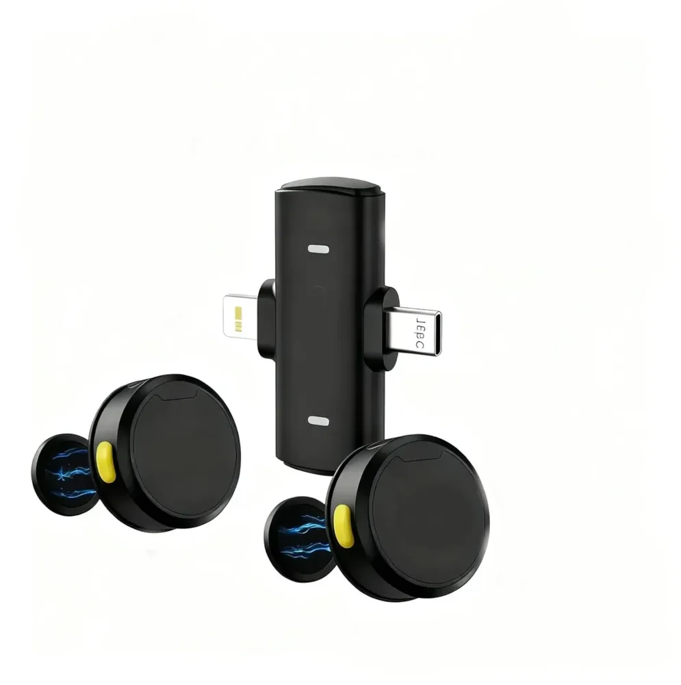 Microfone Lapela Sem Fio P1-ac Duplo Ios E Android Aulas Entrevistas Lives