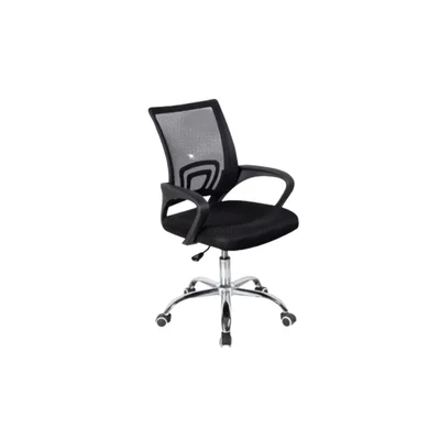 Cadeira De Escritório Trevalla Tl-cde-26-1 Ergonômica Preta Com Estofado De Malha