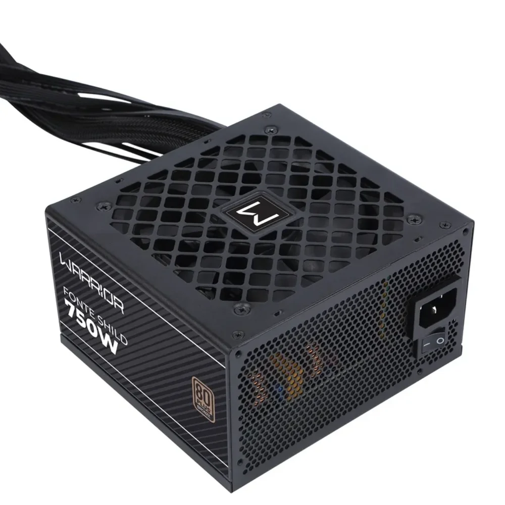Imagem 4 de 5 do produto Fonte Gamer Shild 750w 80 Plus Bronze Pfc At Preta Multi