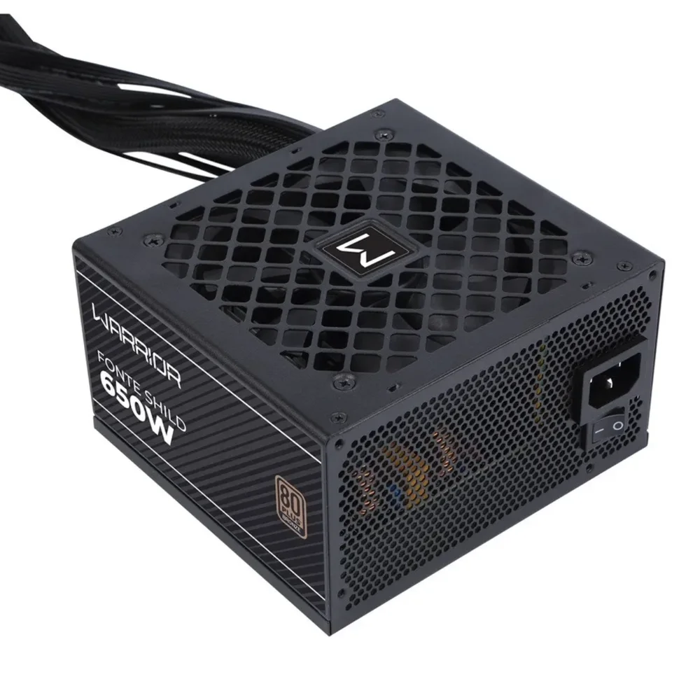Imagem 4 de 5 do produto Fonte Gamer Shild 650w 80 Plus Bronze Pfc At Preto Multi