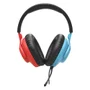 Headset Gamer Jbl Quantum 100n P2 3.5mm Azul Vermelho Microfone Removível Espuma Memory Foam PC Console