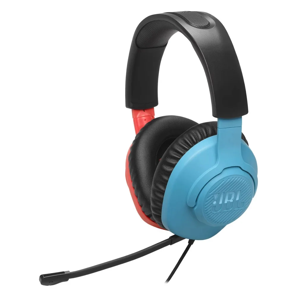 Headset Gamer Jbl Quantum 100n P2 3.5mm Azul Vermelho Microfone Removível Espuma Memory Foam PC Console Headset Gamer Jbl Quantum 100n P2 3.5mm Azul Vermelho Microfone Removível Espuma Memory Foam PC Console