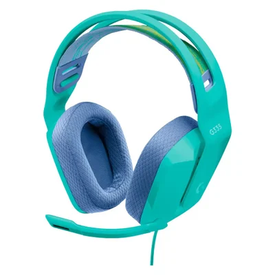 Headset Gamer Logitech G335 981-001023 P2 3.5mm Com Microfone Ajustável Leve Verde