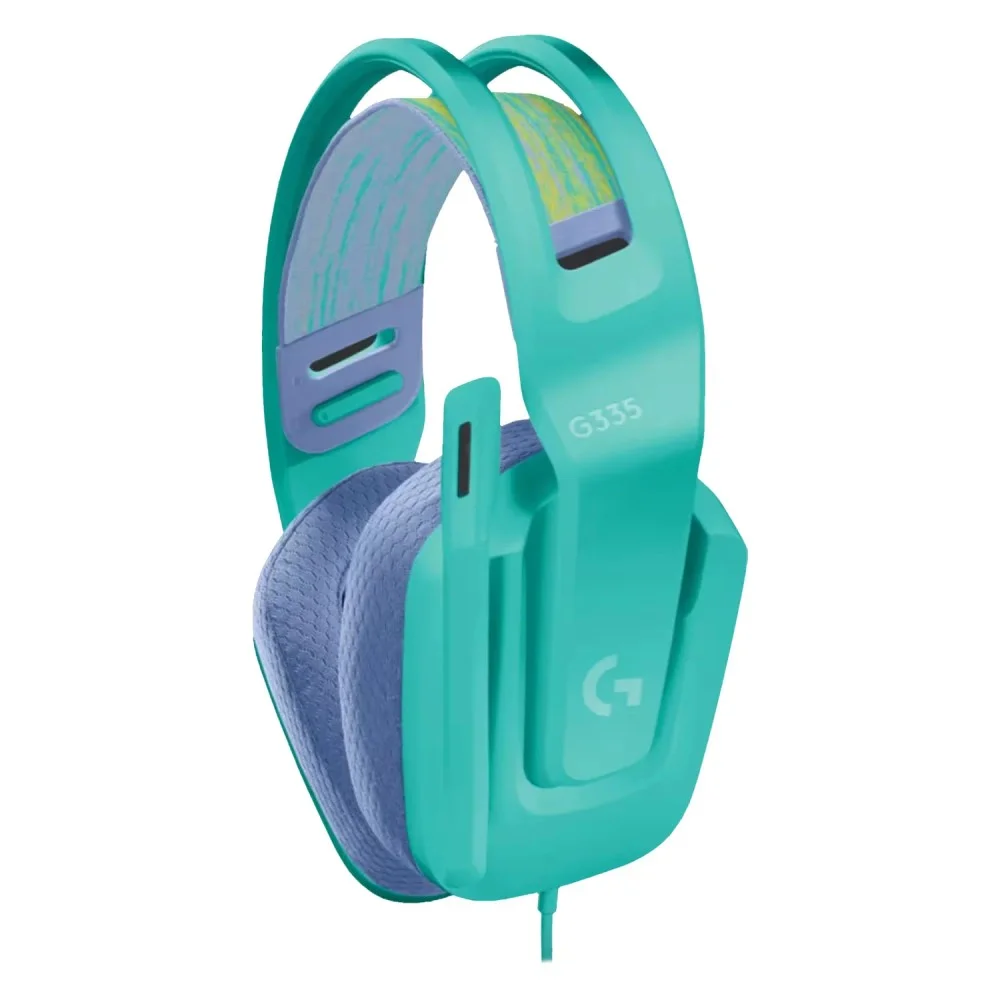 Imagem 2 de 3 do produto Headset Gamer Logitech G335 981-001023 P2 3.5mm Com Microfone Ajustável Leve Verde