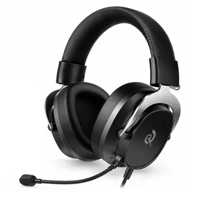 Headset Gamer Qcy Heroad Vt200 Pro Bh25h8gma Usb Som Hi-fi Microfone Retrátil LED Preto E Cinza