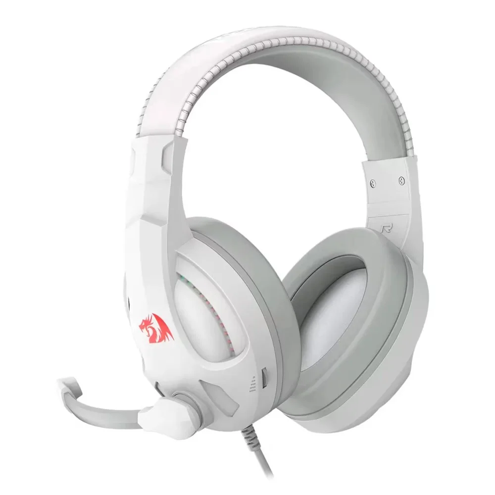 Imagem 3 de 4 do produto Headset Gamer Redragon Cronus H211w-RGB Branco Usb P3 Som Estéreo Microfone Iluminação LED RGB Confortável